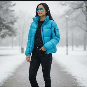 SAM. Vibrant Blue Women's Puffer Jacket